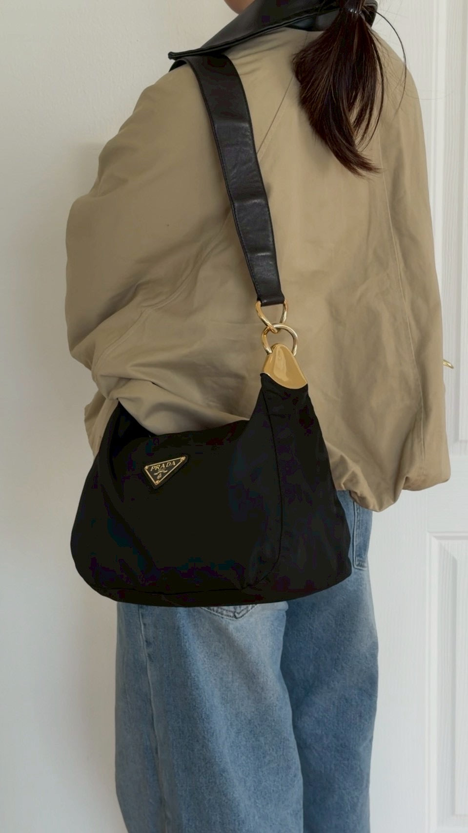 Prada nylon shoulder bag