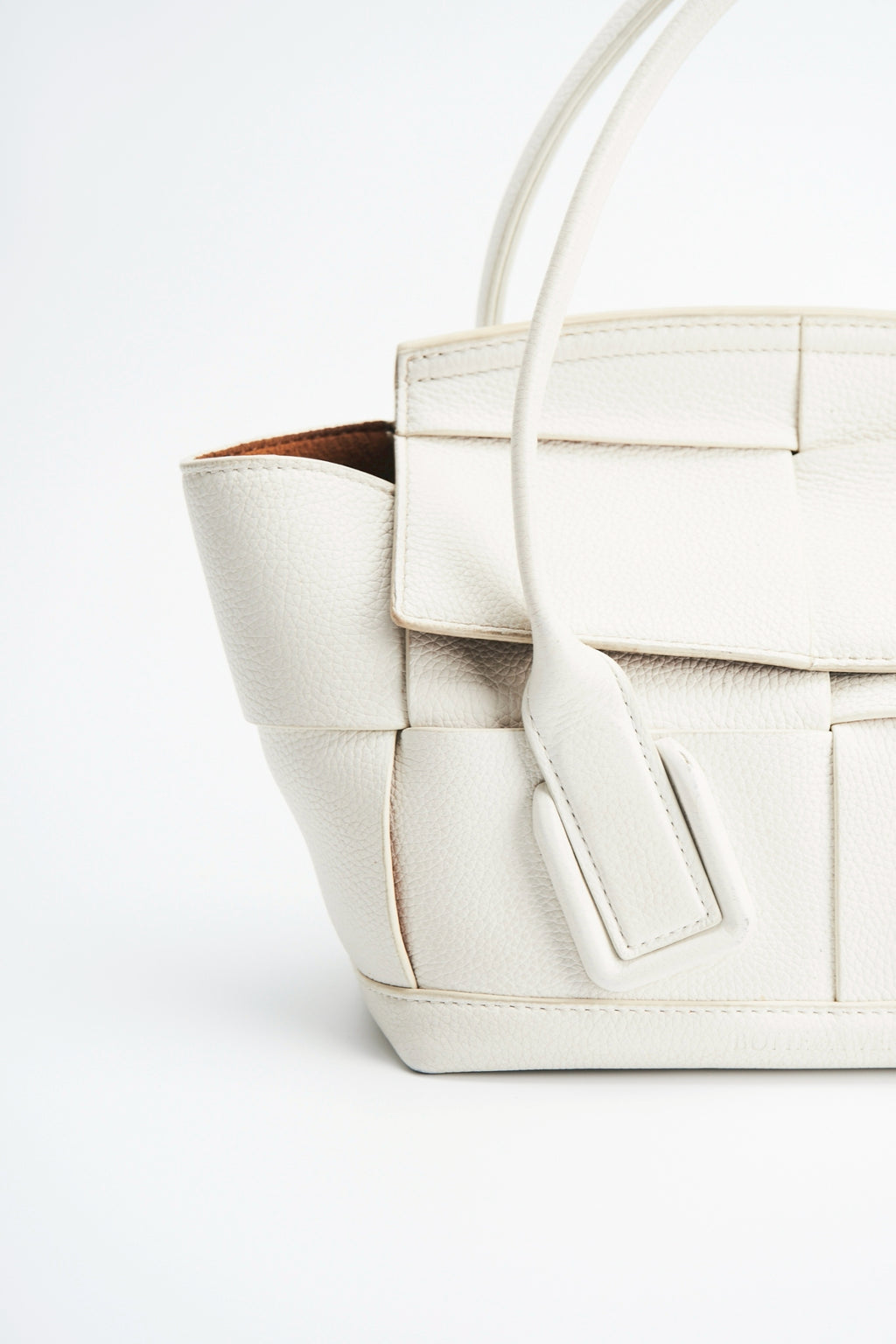Bottega Veneta arco white bag