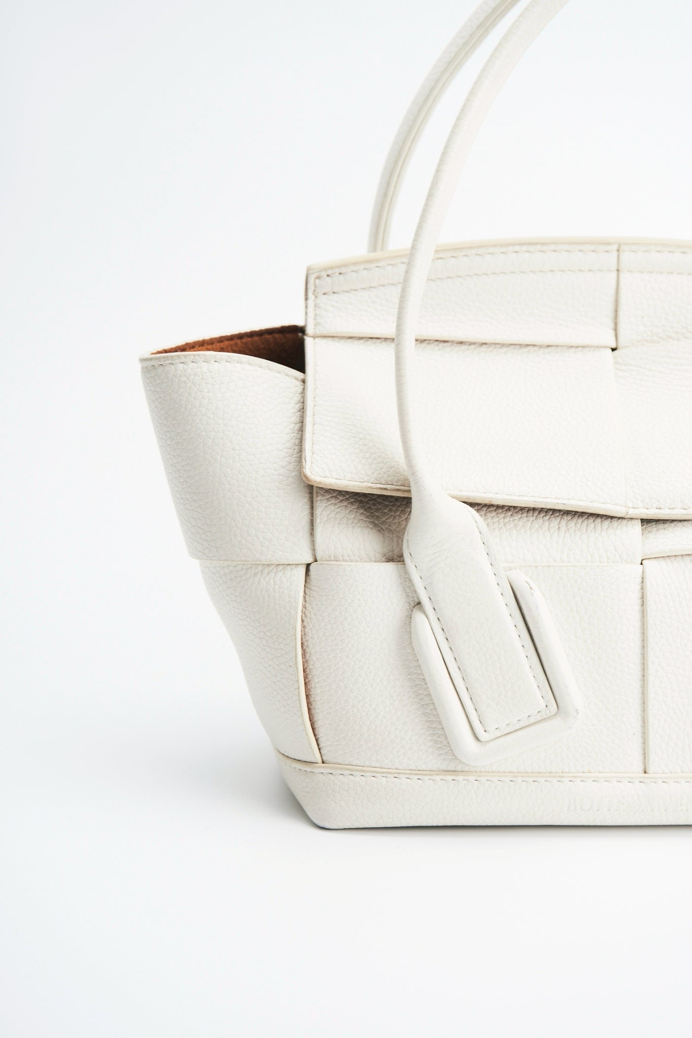 Bottega Veneta arco white bag