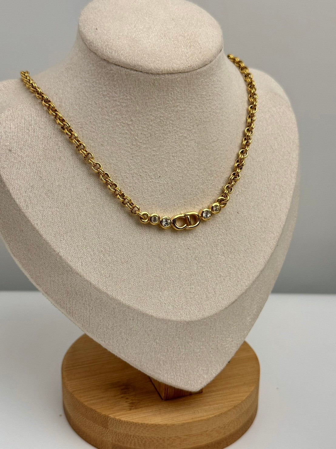 Dior crystal gold necklace