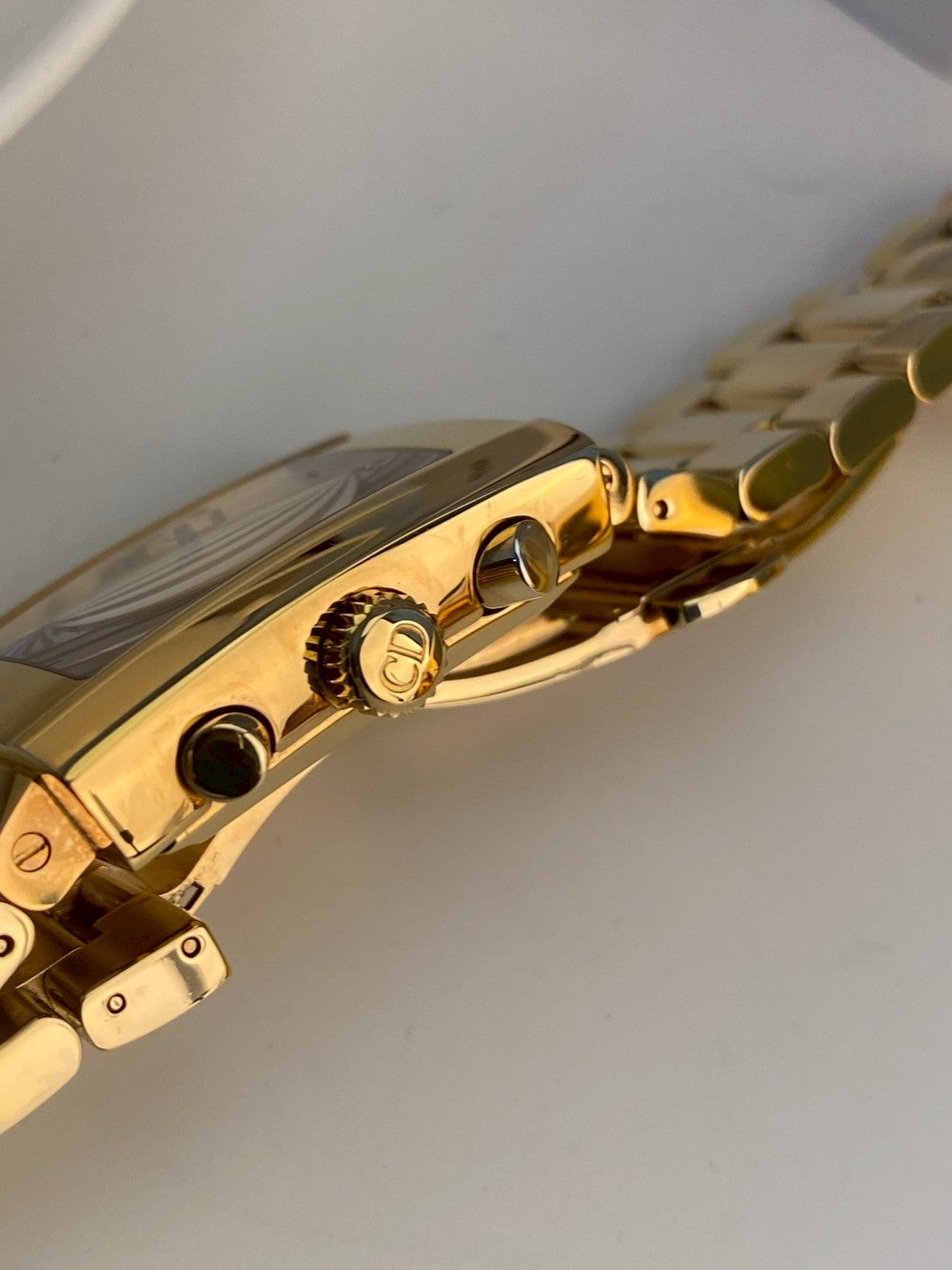 Dior gold gray dial chronograph c.5772