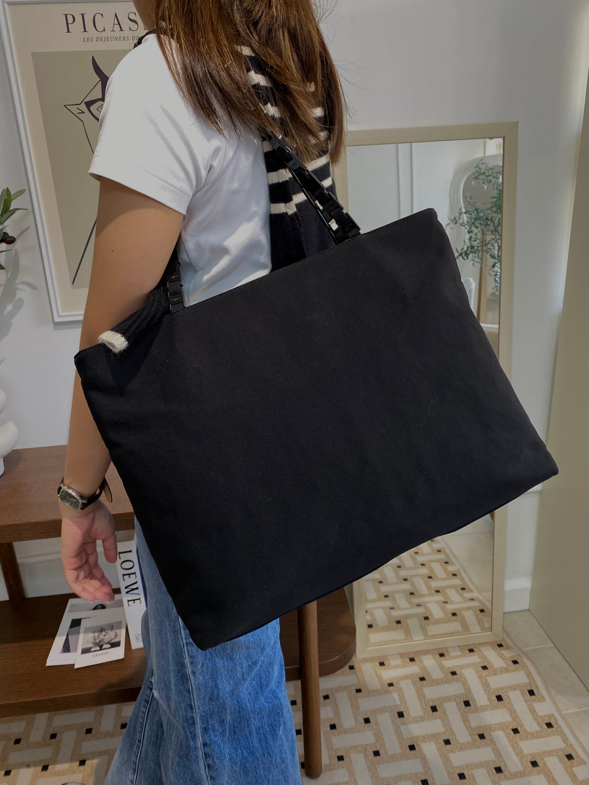 Ferragamo Fabric Chain Bag