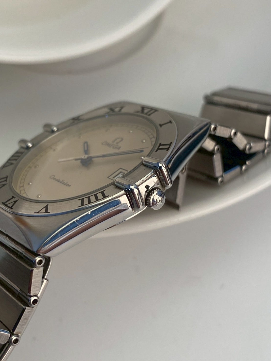 Omega  constellation stainless steel gray dial