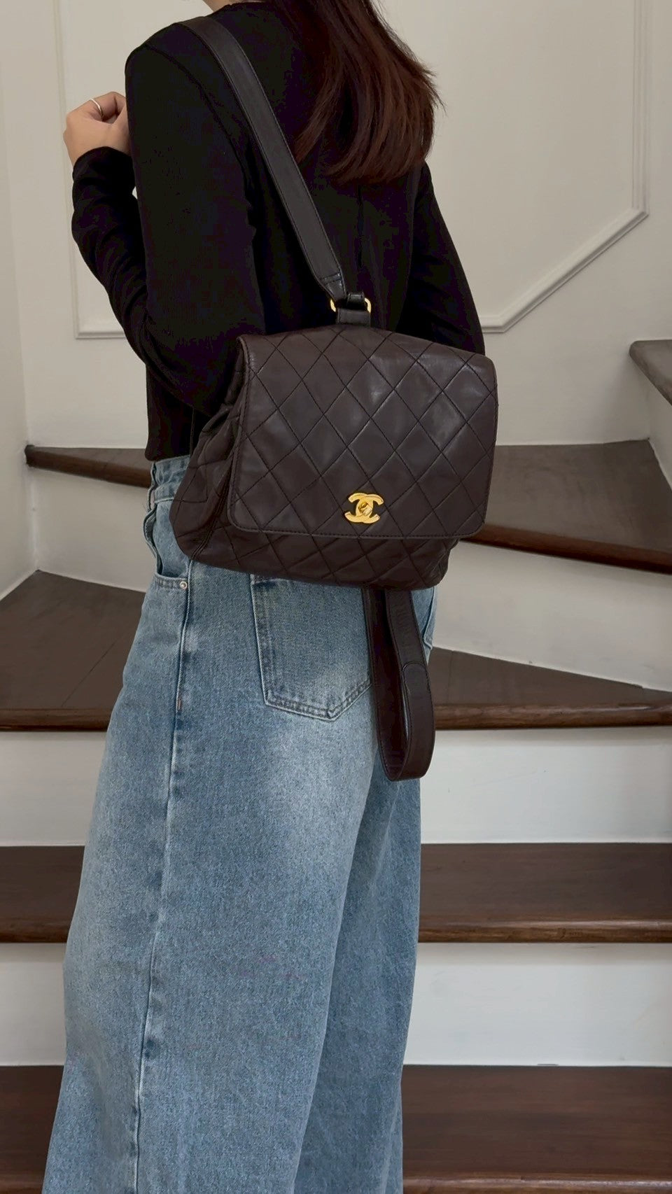 Chanel lambskin backpack