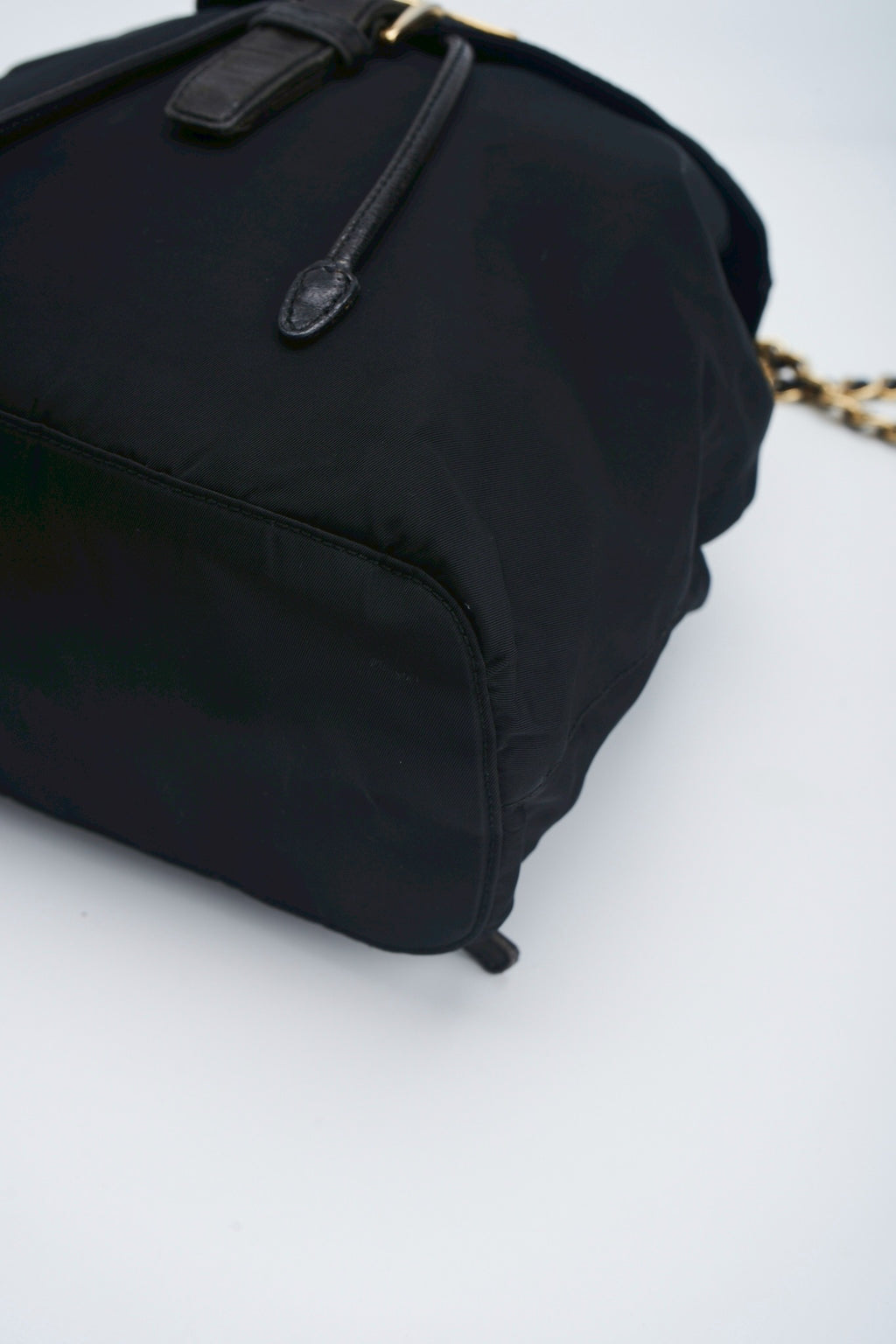 Prada nylon backpack chain bag