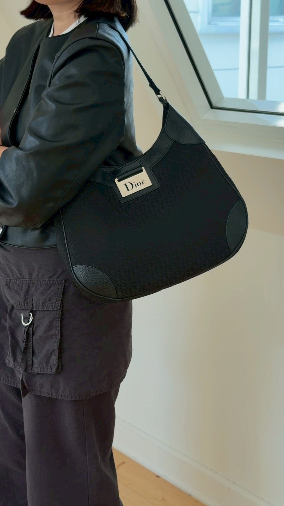 Dior street-chic hobo bag