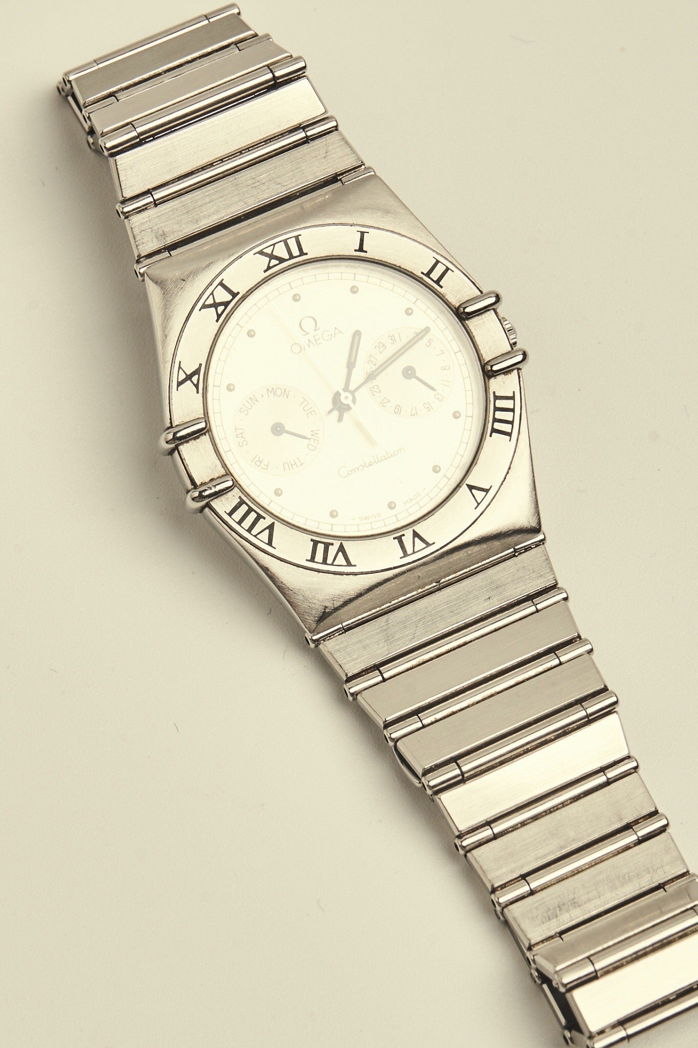 Omega constellation date grey dial