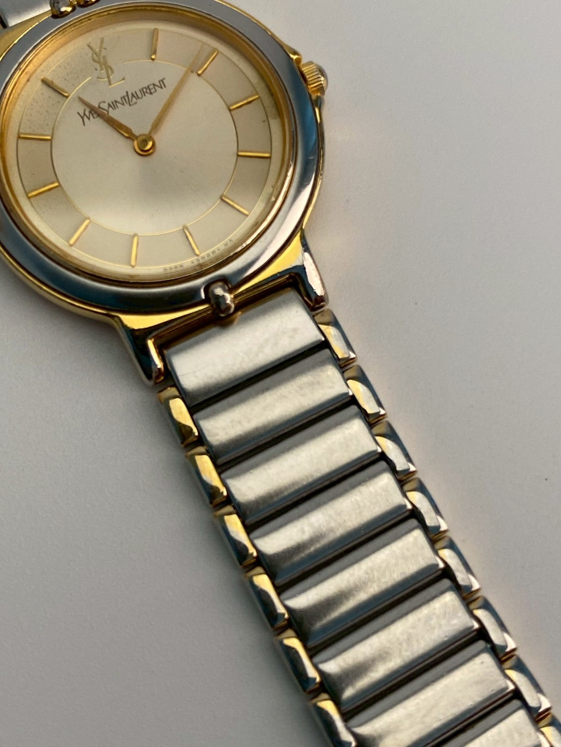 Ysl cream dial twotone c.1306