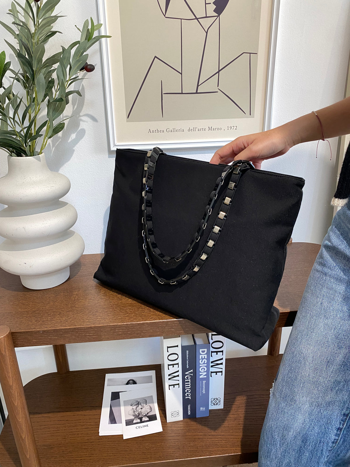 Ferragamo Fabric Chain Bag