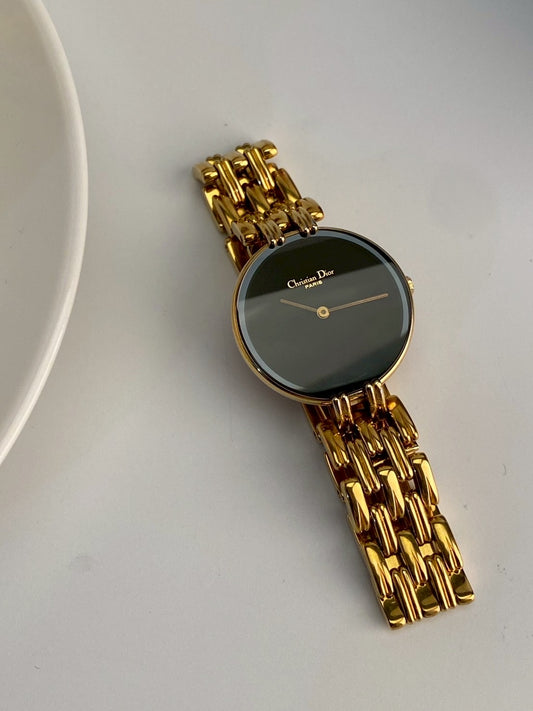 Dior 46-154-4 black dial gold