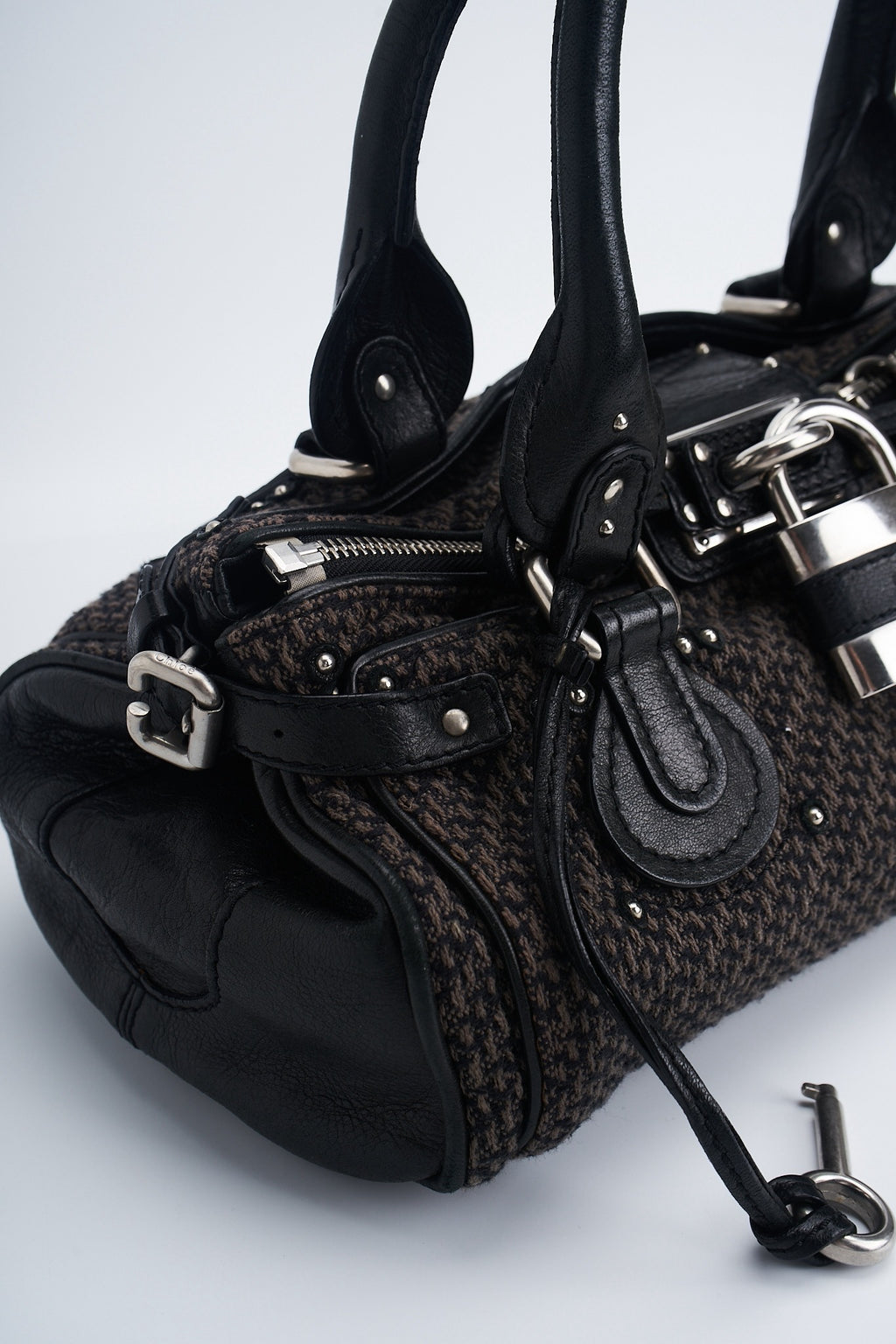 Chloe paddington tweed leather