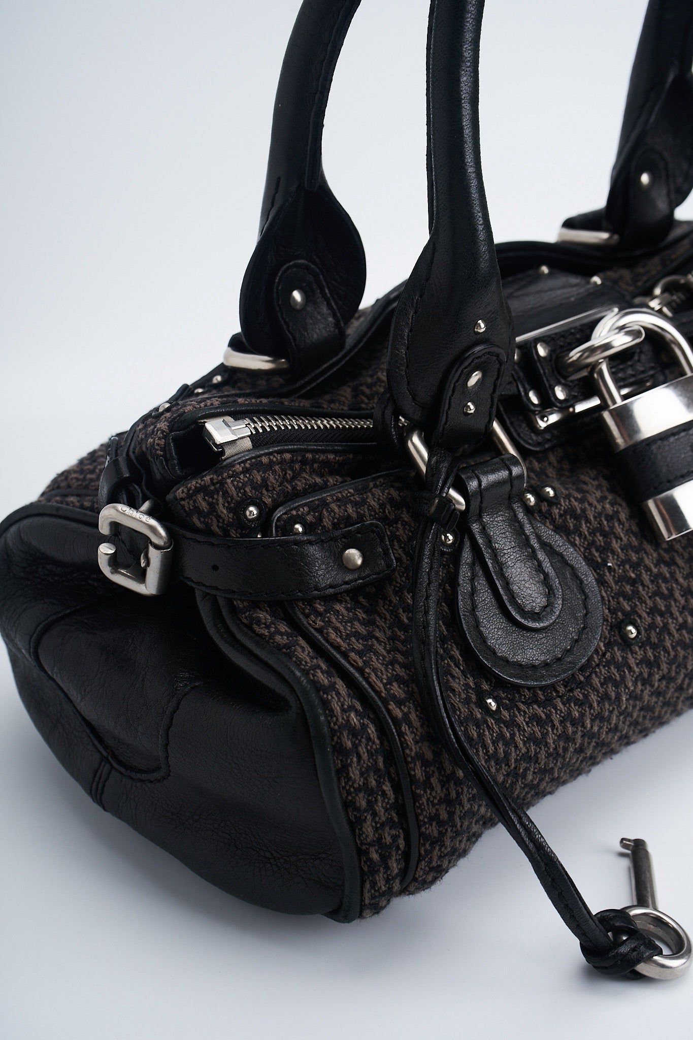 Chloe paddington tweed leather
