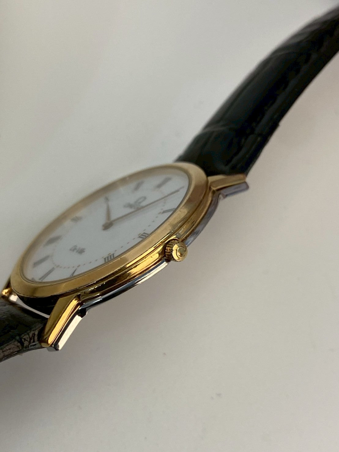 Omega deville white dial gold