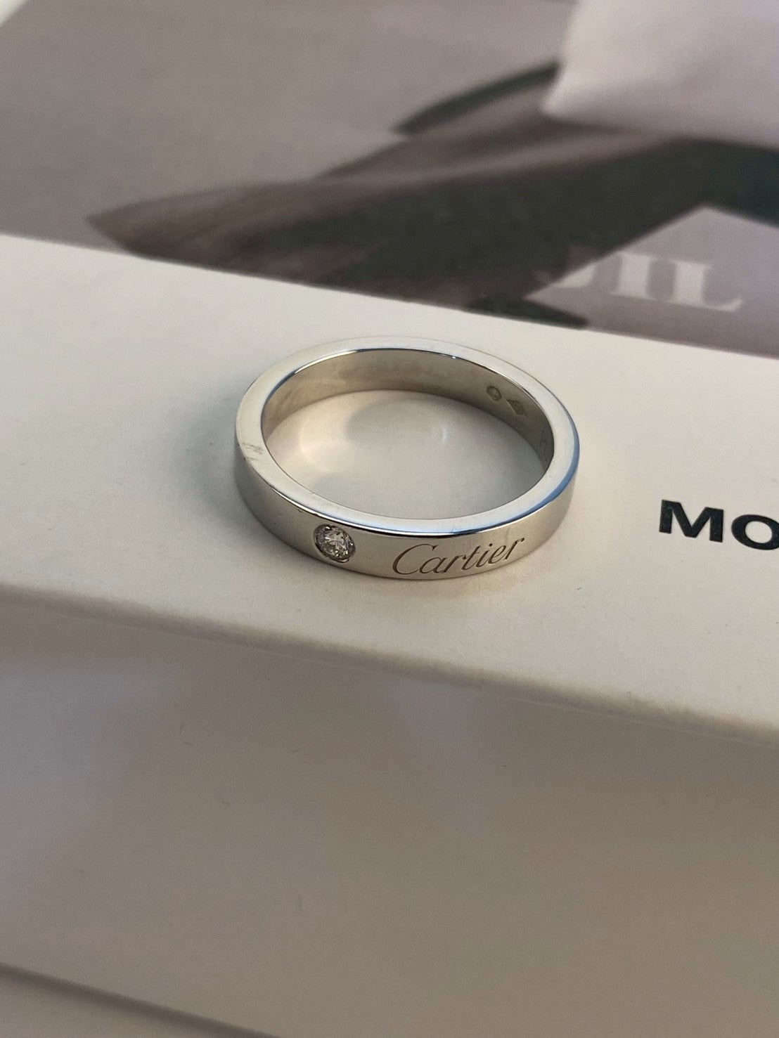 Cartier ring wedding band diamond