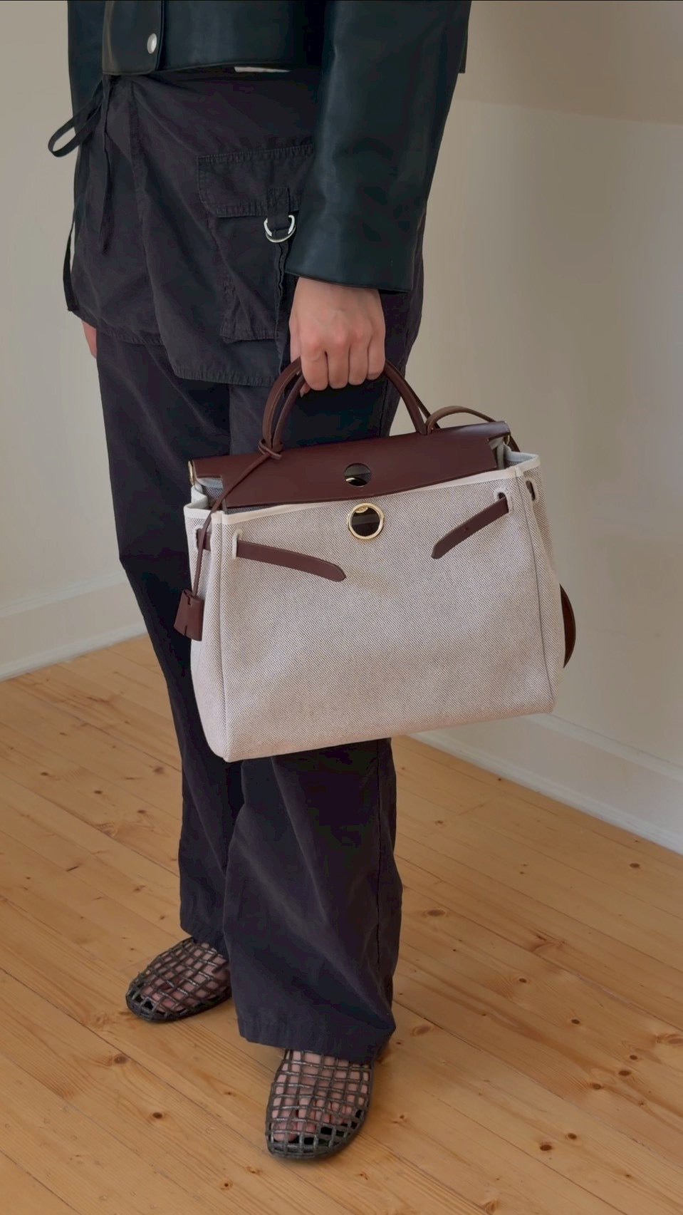 Hermes herbag31 redbrown