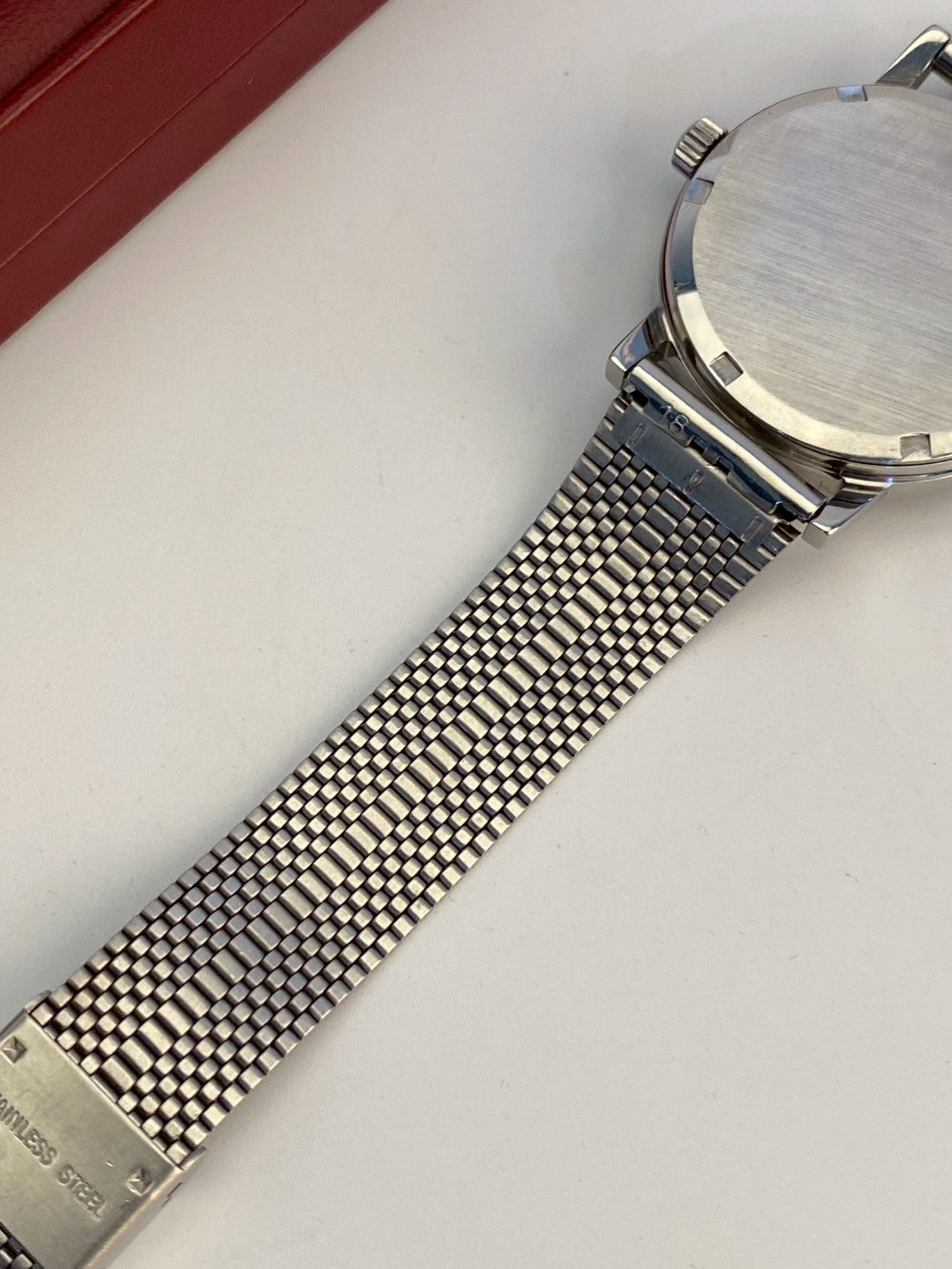 Omega geneve blue dial date watch auto