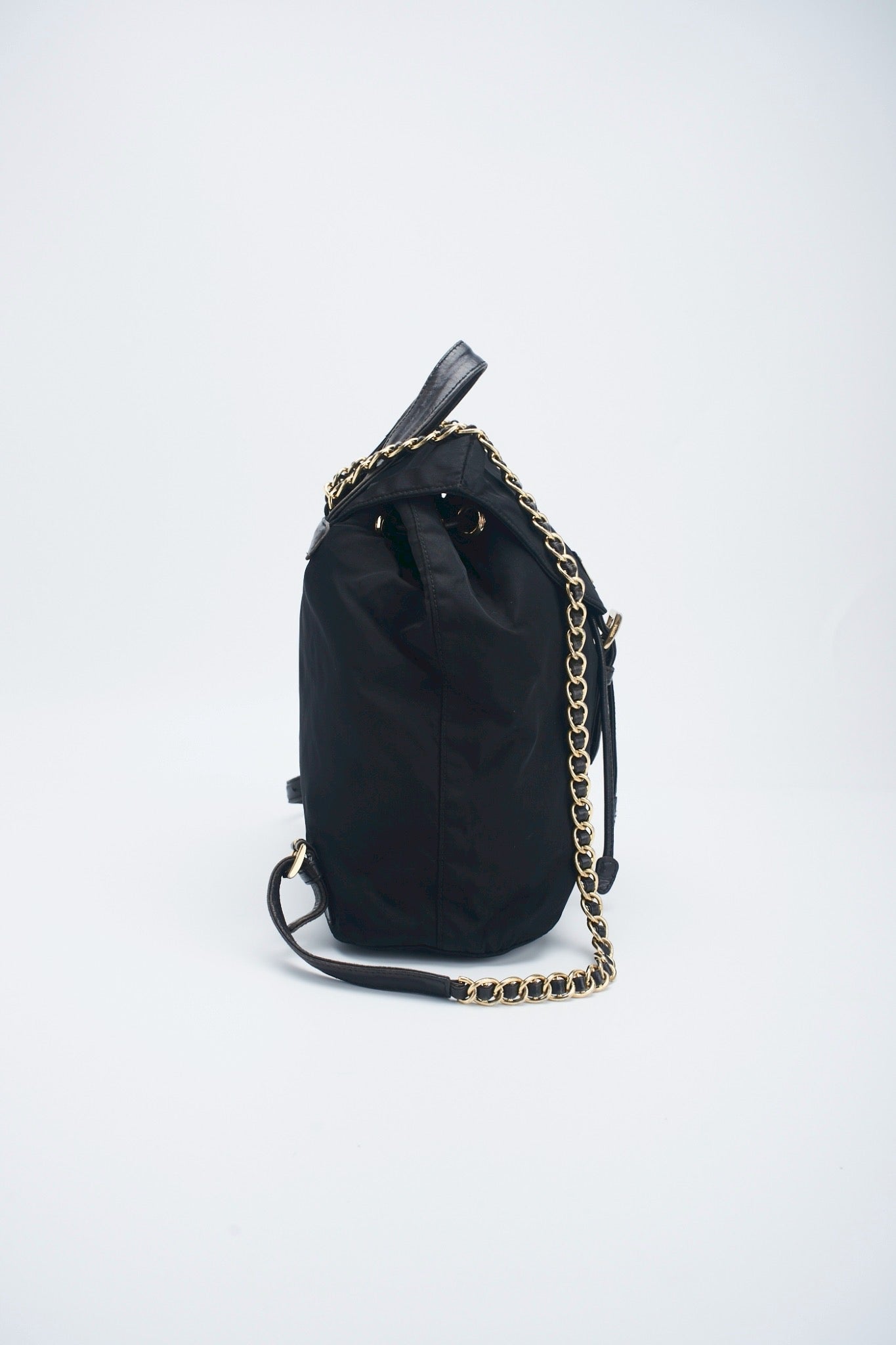 Prada nylon backpack chain bag