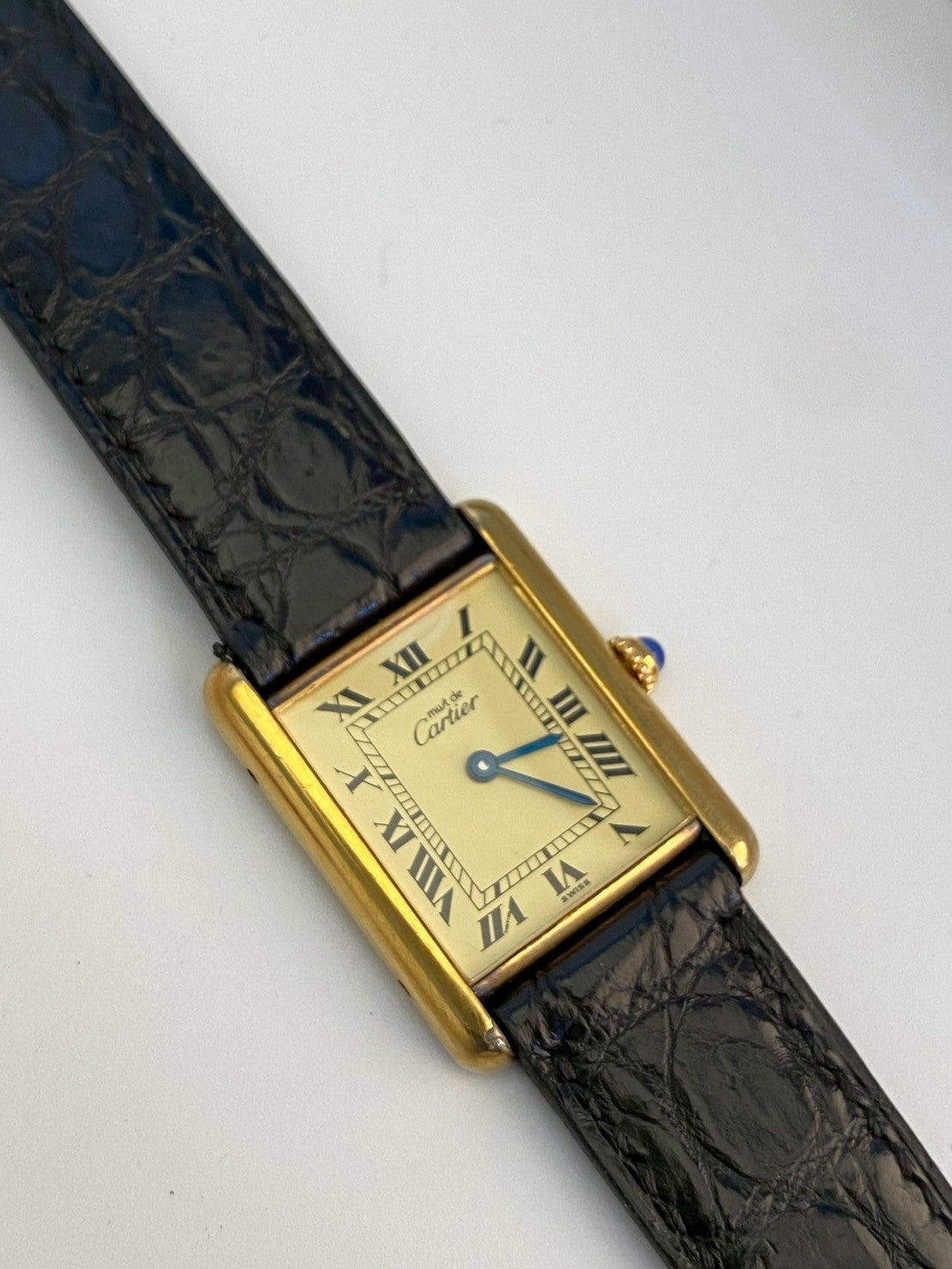 cartier tank gold dial LM c.0005