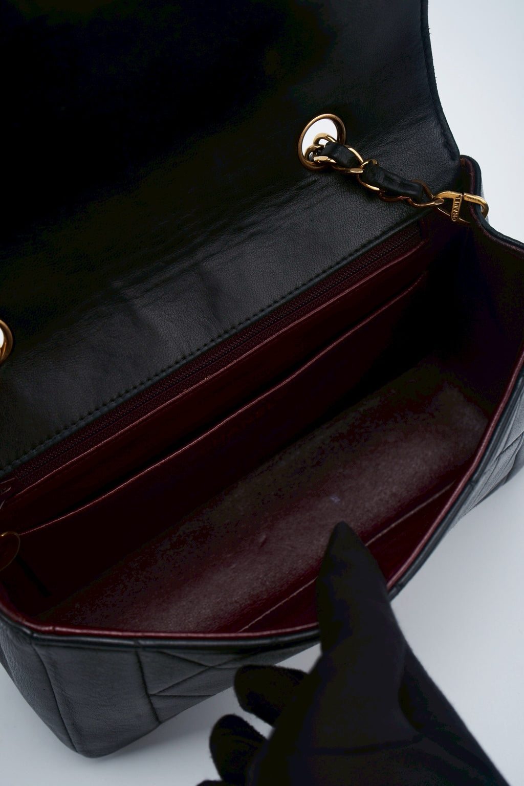 Chanel diana lamdskin