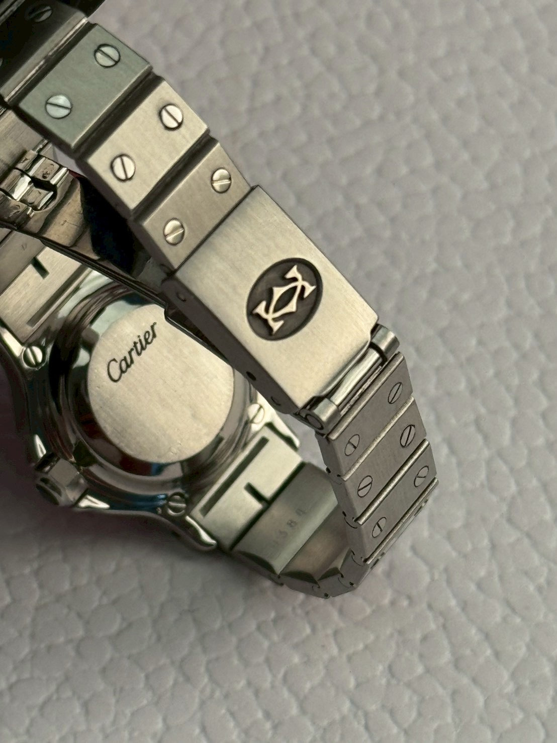 Cartier santos 8 silver white