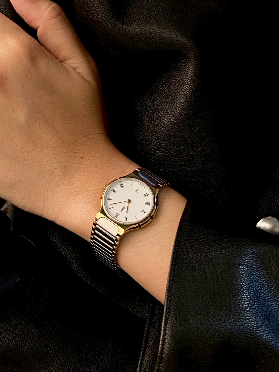YSL twotone date watch c.0405