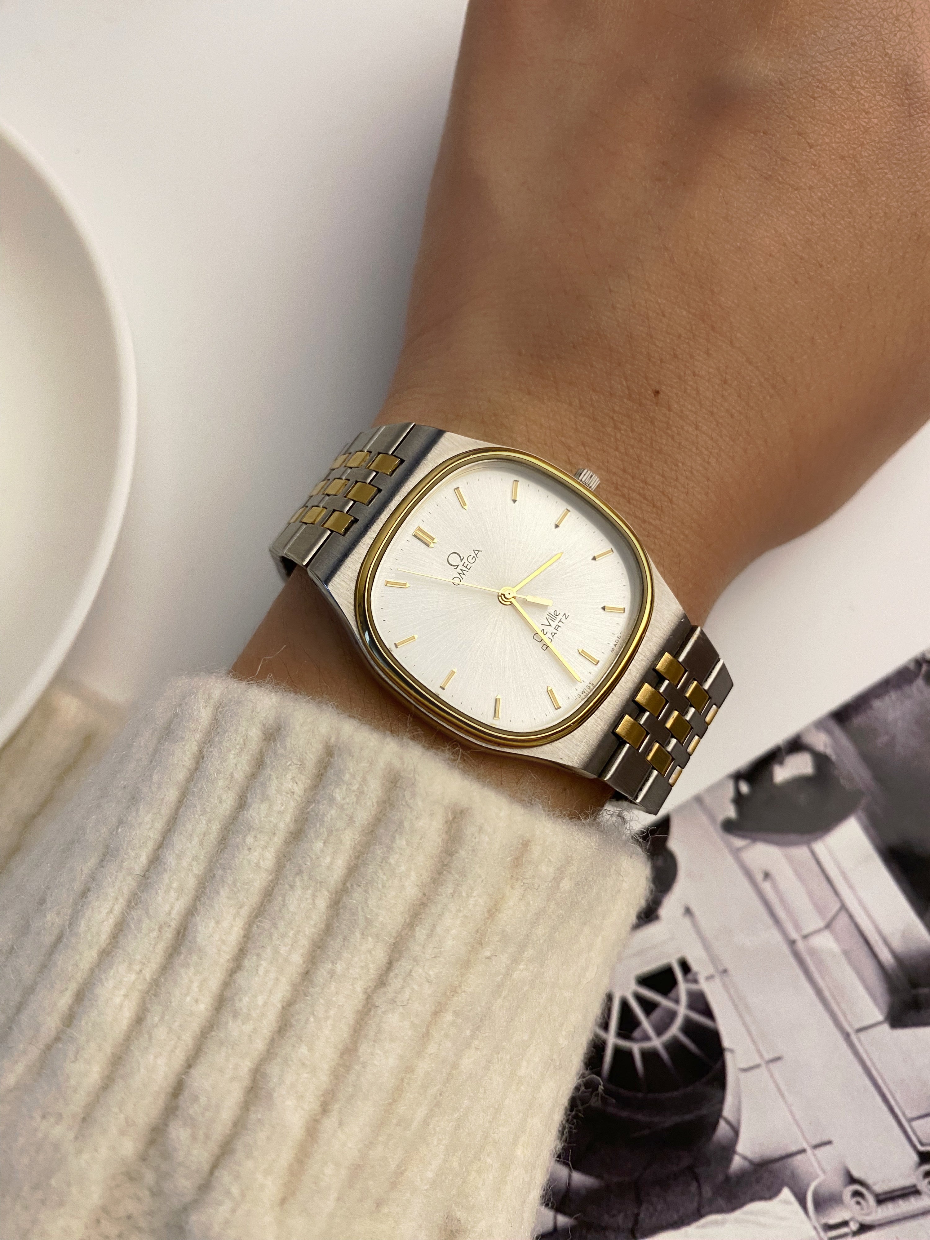 Omega Deville Twotone Men Size