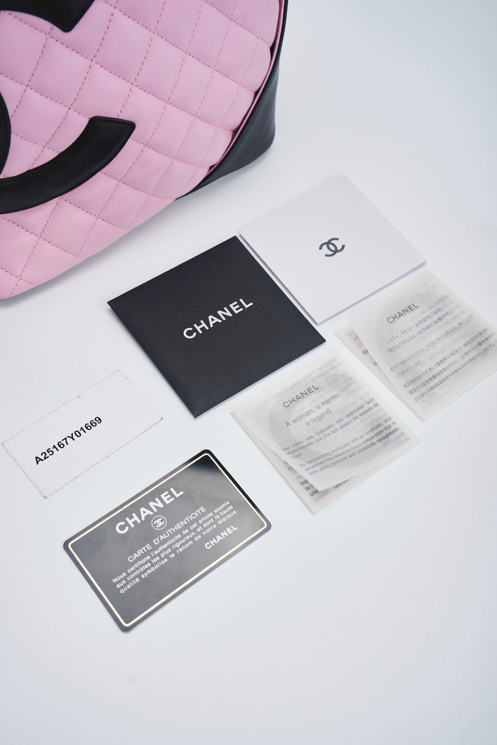 Chanel cambon mini tote pink