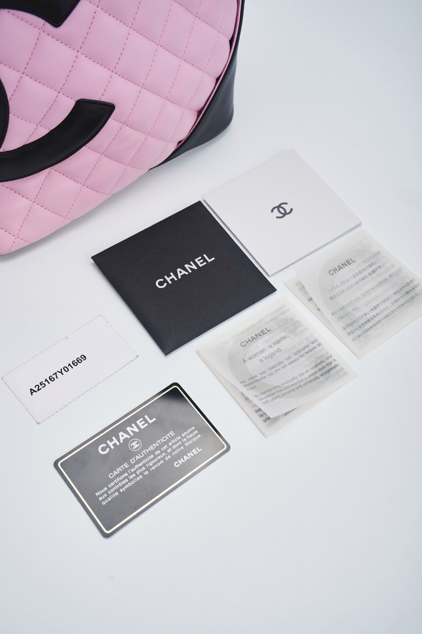 Chanel cambon mini tote pink