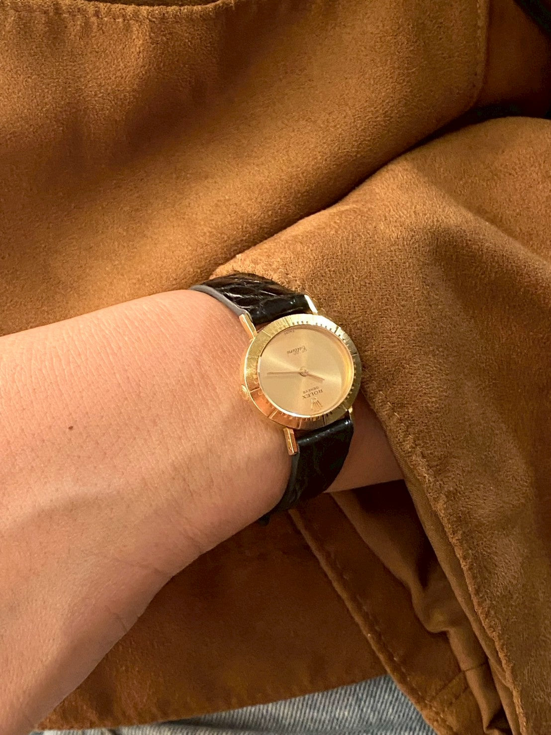 Rolex K18 YG cellini gold dial
