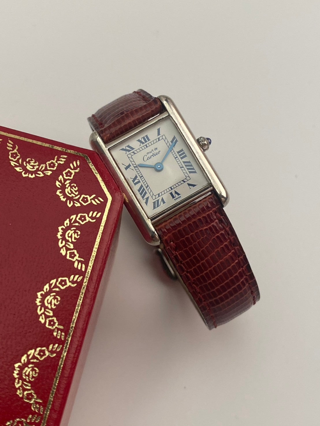 Cartier tank Qz white dial silver