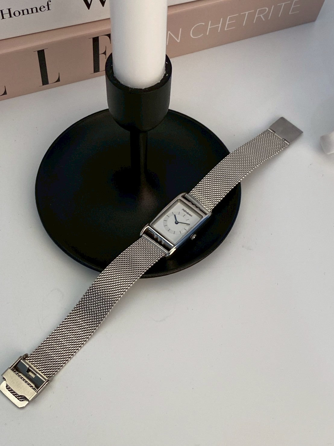 YSL stainless white dial c.0825