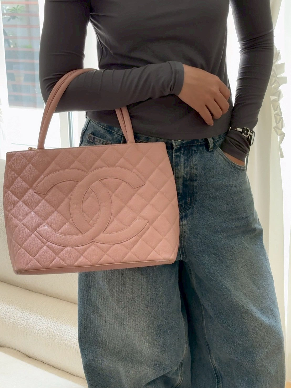 Chanel medellion tote bag