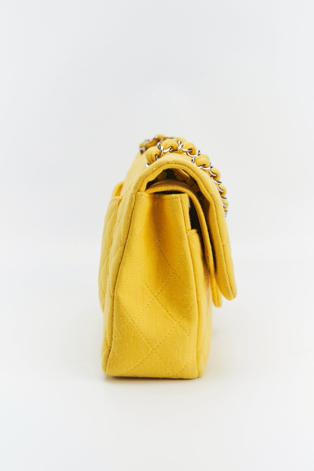 Chanel classic jersey double flab yellow