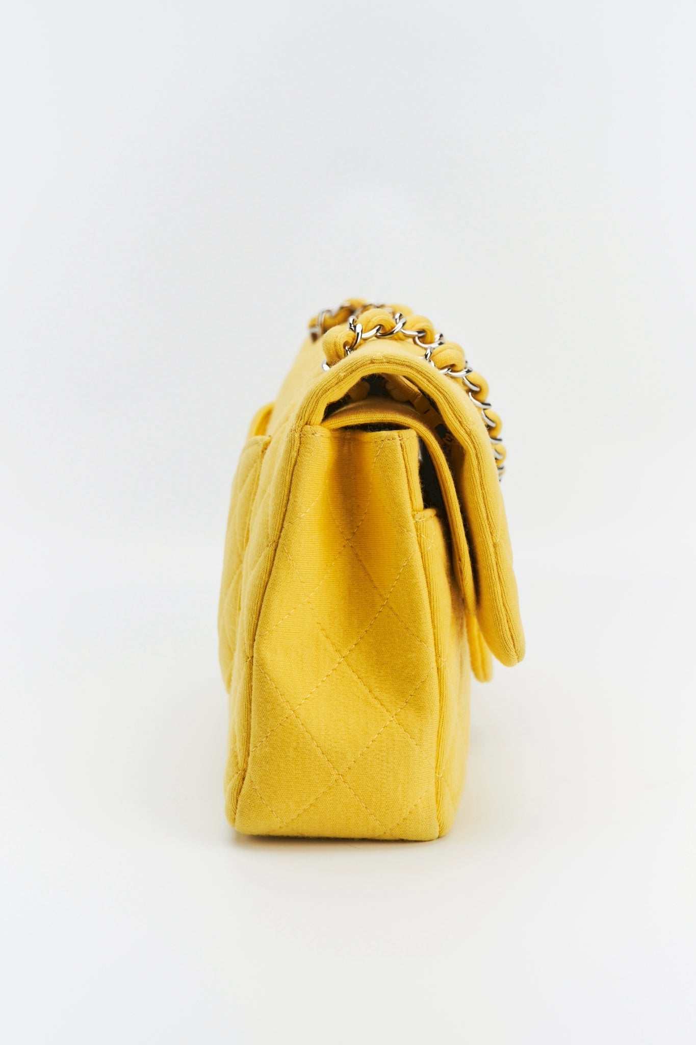Chanel classic jersey double flab yellow
