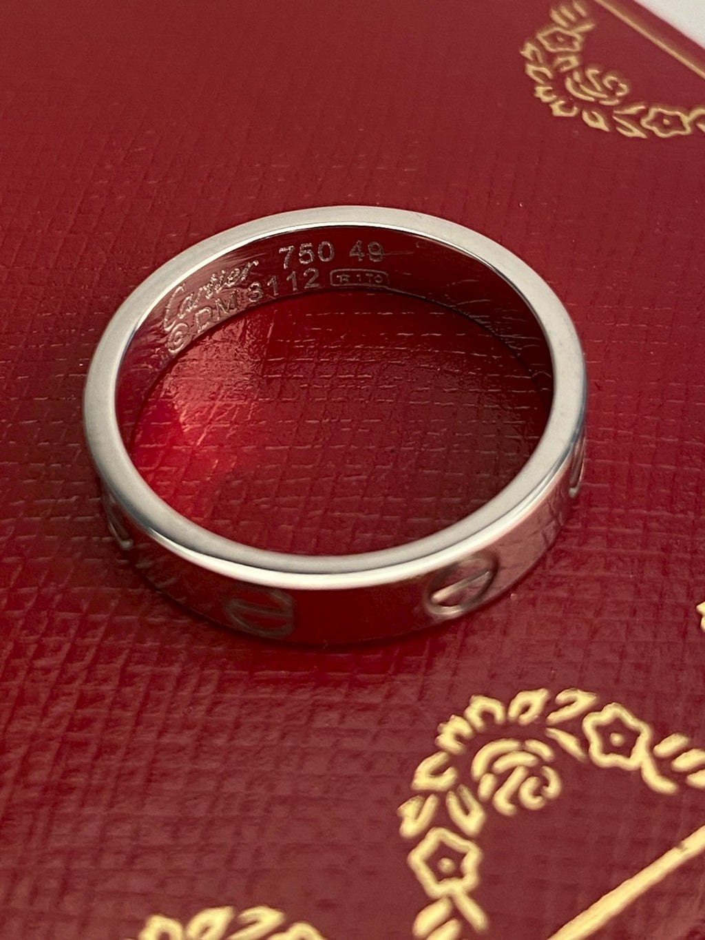 Cartier love ring 18k platinum
