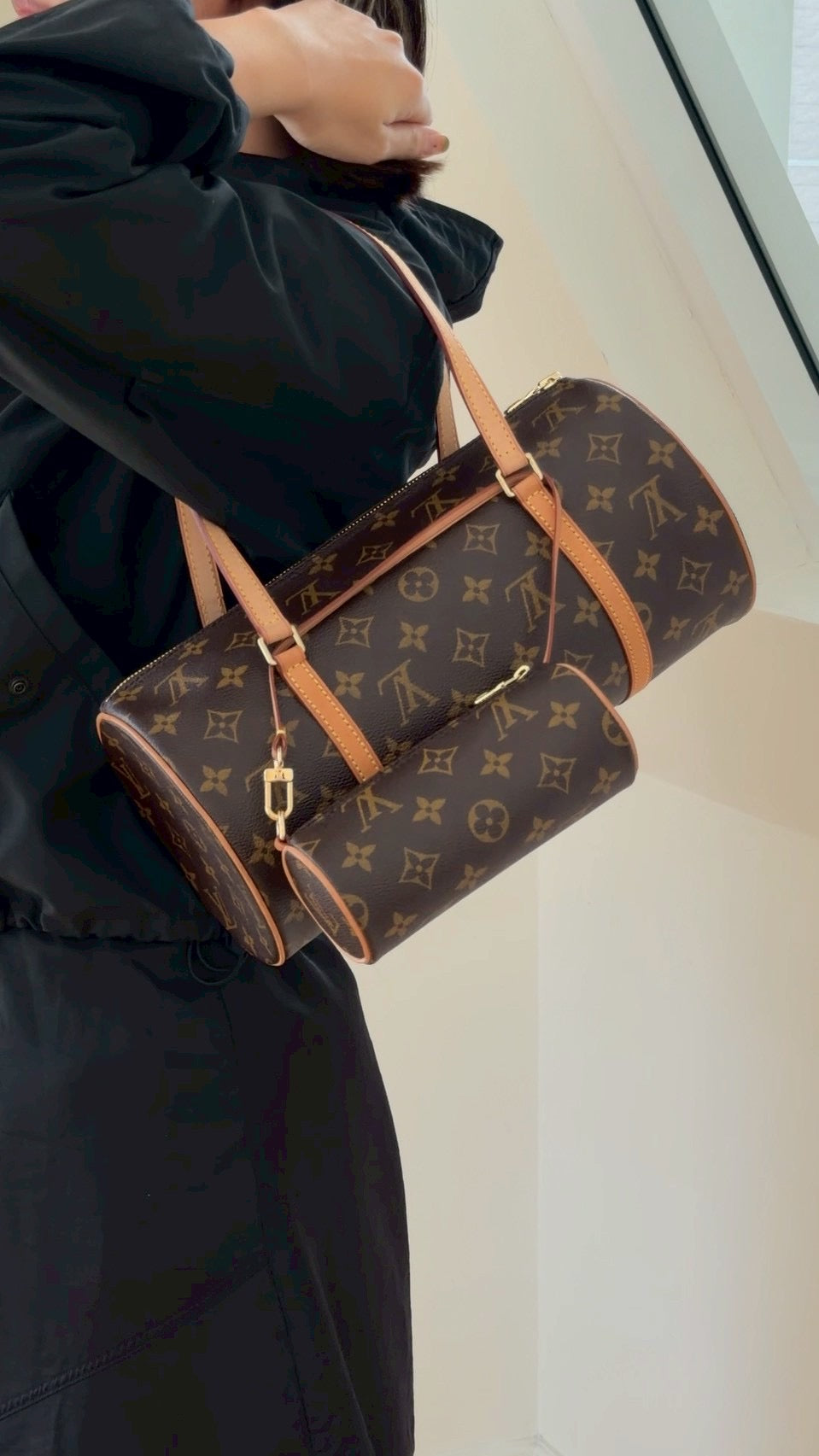 Louis Vuitton papillon with mini bag