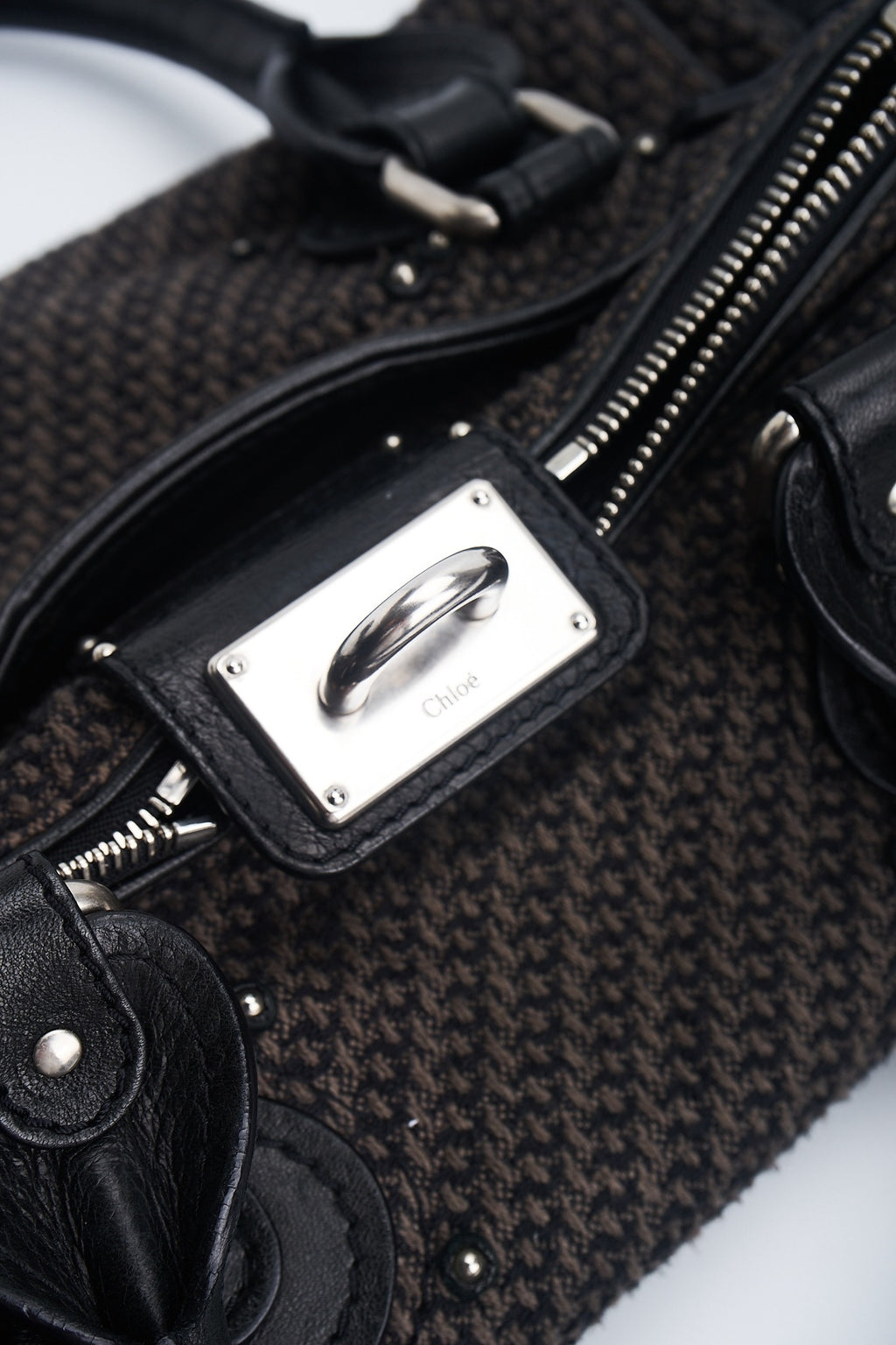 Chloe paddington tweed leather