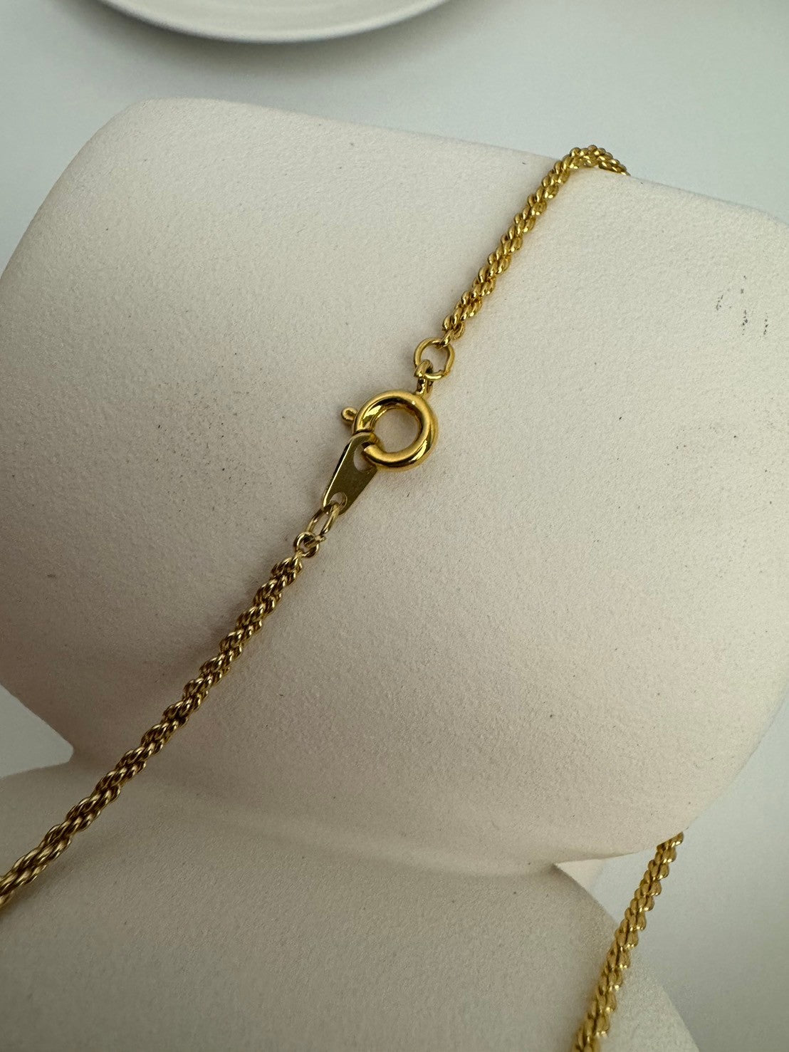 Celine heart crystal gold necklace