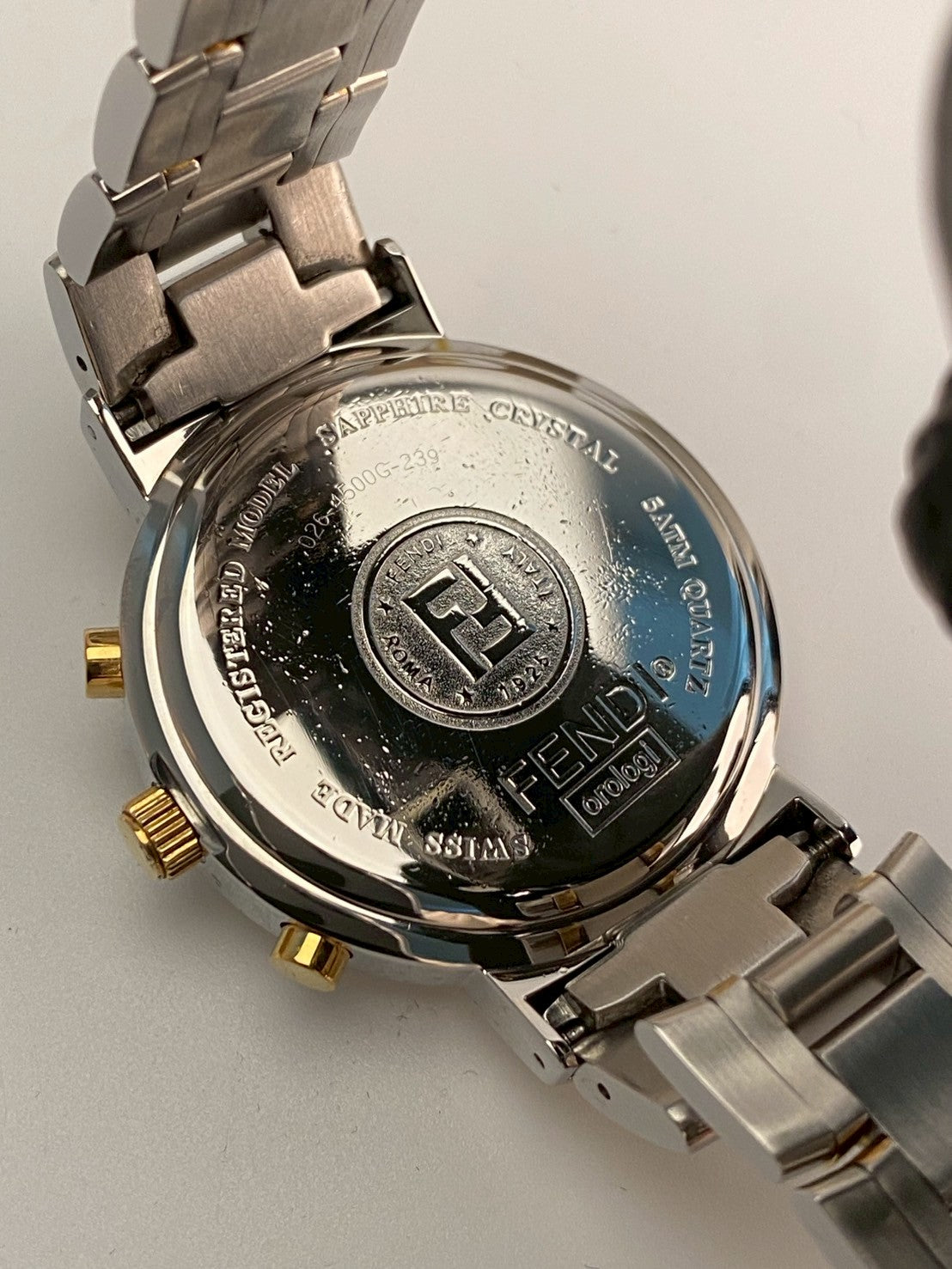 Fendi twotone chronograph c.239