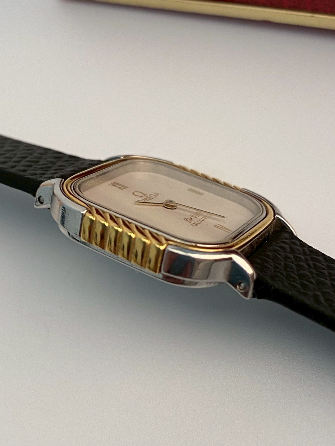 Omega deville white dial twotone 1387