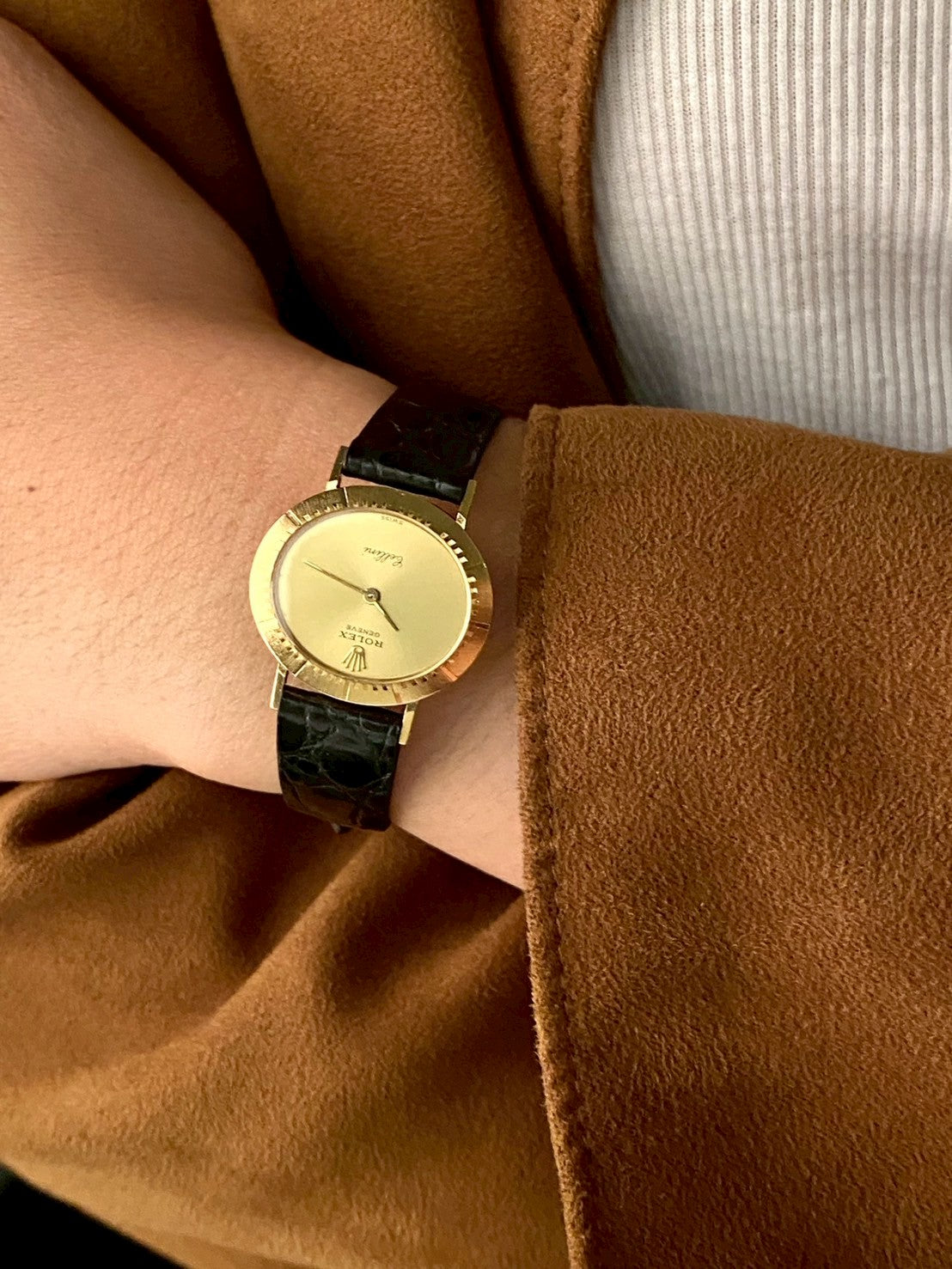 Rolex K18 YG cellini gold dial