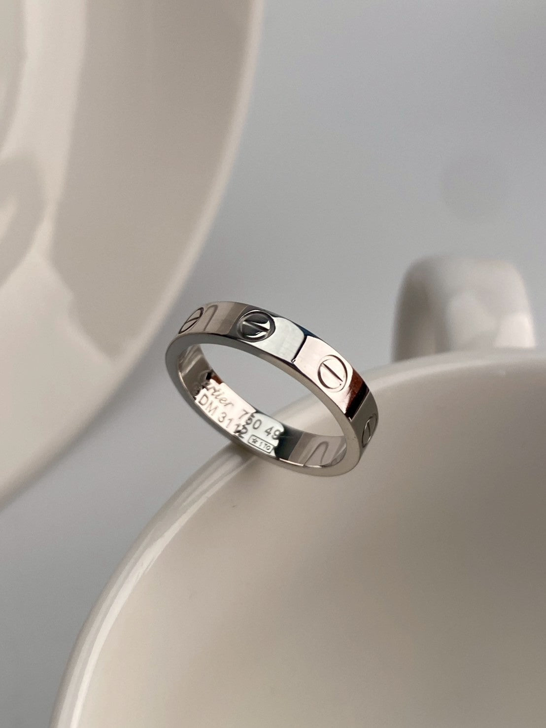 Cartier love ring 18k platinum