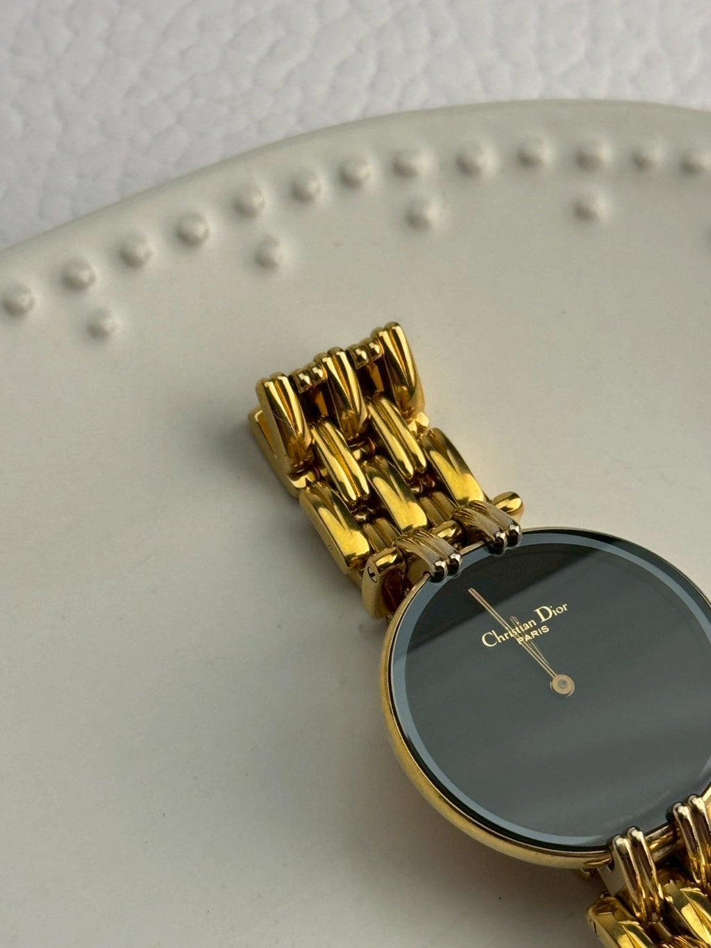 Dior black dial gold sizeM c.7686