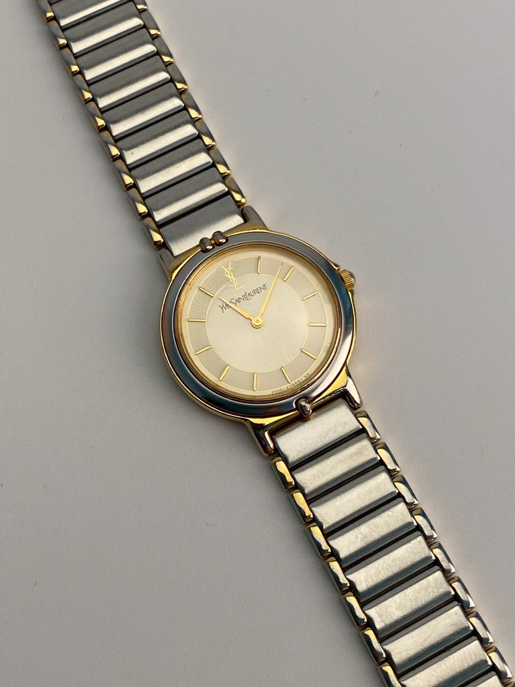 Ysl cream dial twotone c.1306