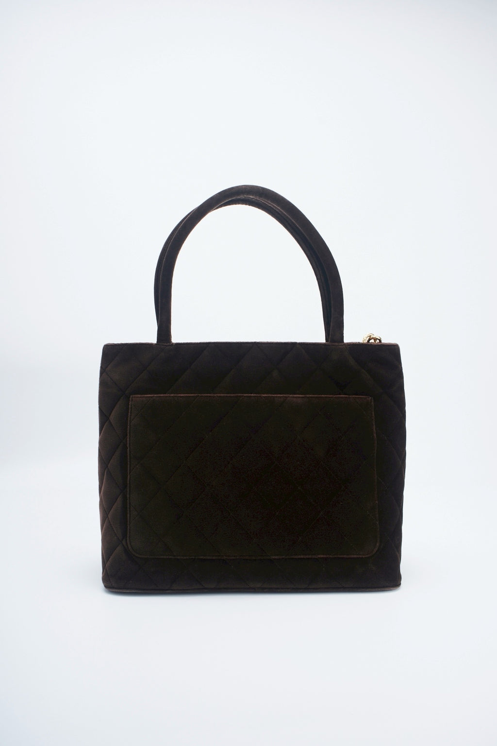 Chanel velvet medallion tote