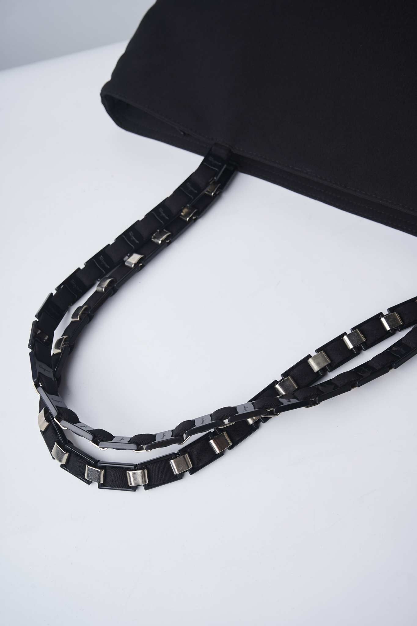 Ferragamo Fabric Chain Bag