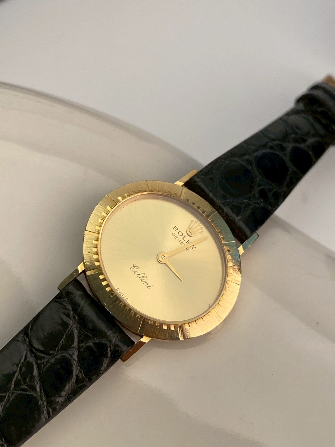 Rolex K18 YG cellini gold dial