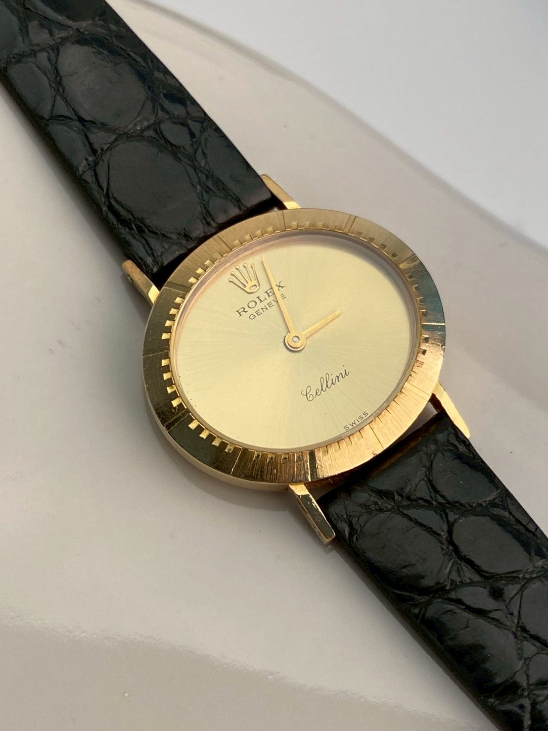 Rolex K18 YG cellini gold dial