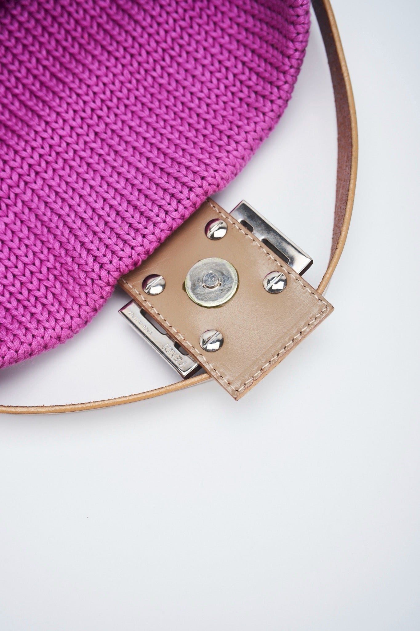 Fendi baguette knit bag