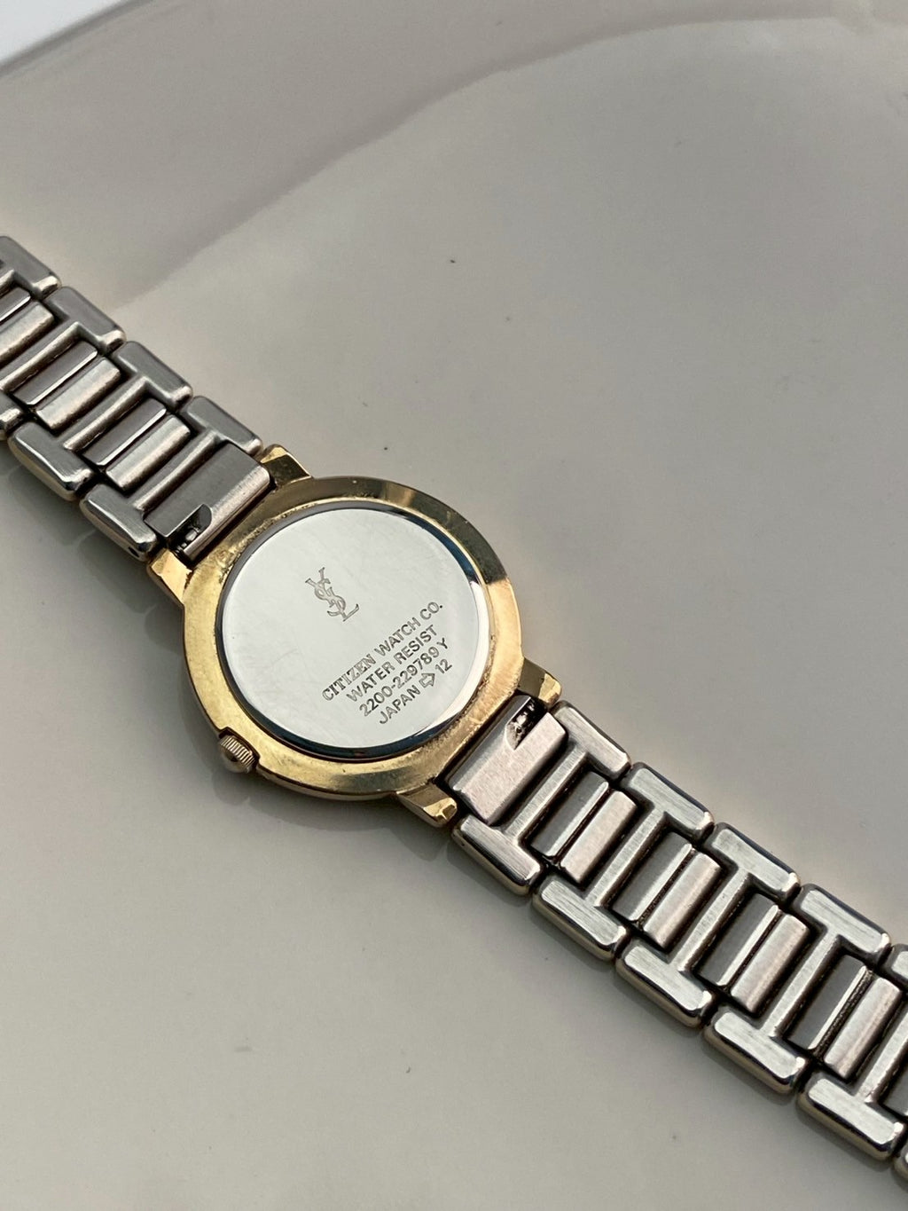Ysl white dial twotone